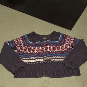 Girls button up Tea Collection sweater size 6/7